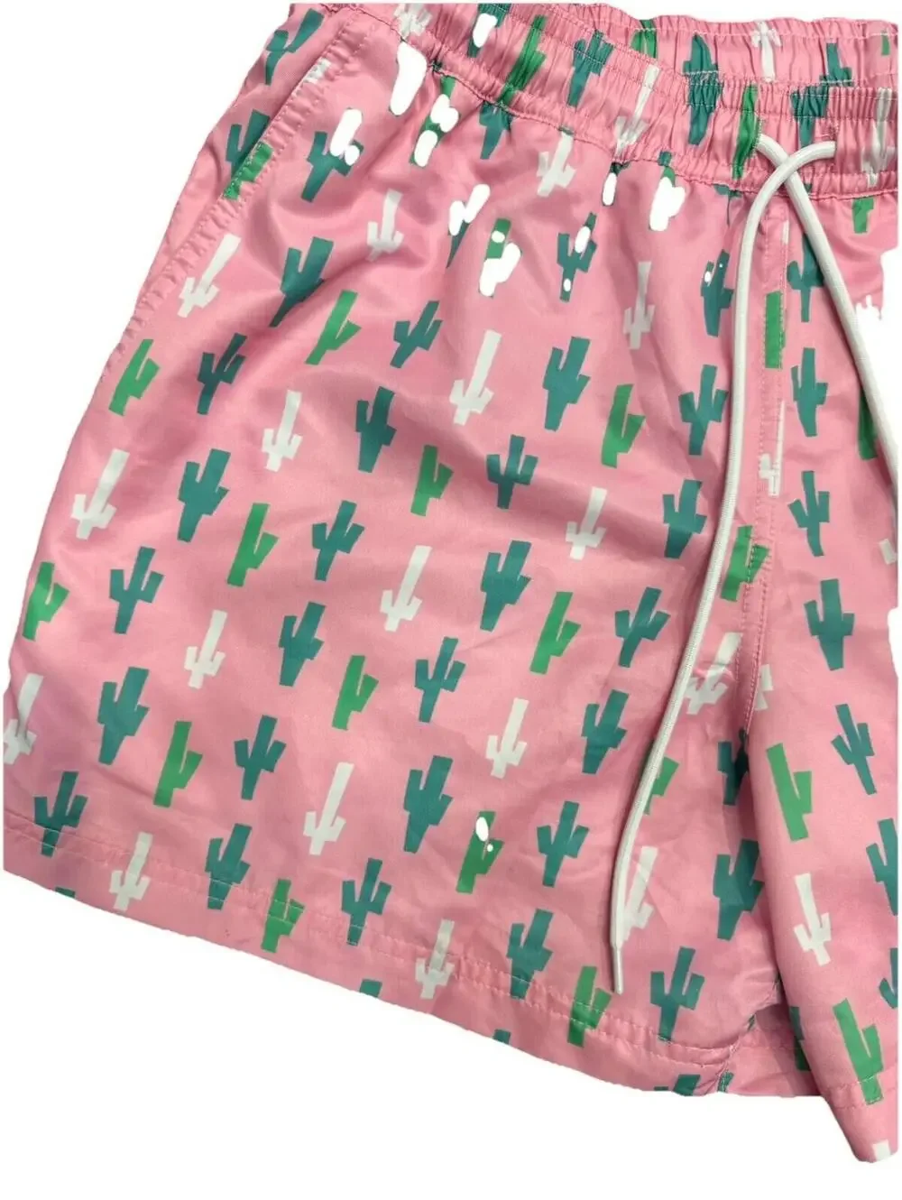 (RFB2) Kortni Jeane Mens Pink Swim Trunks Board Shorts Size XL Figure Print NWT